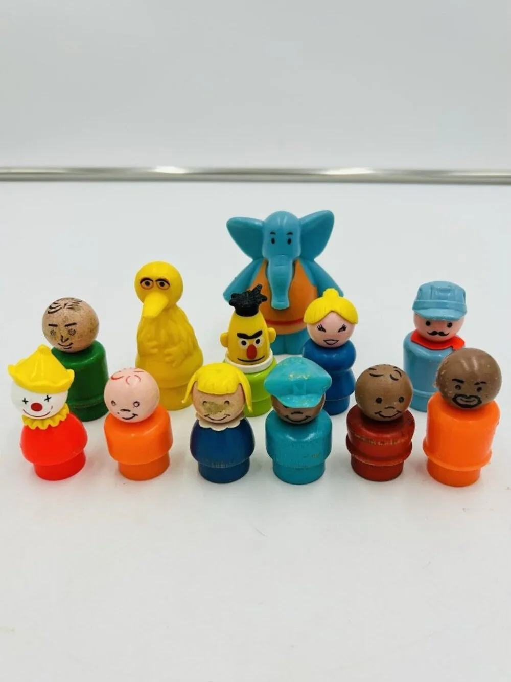 Vintage 1973 Fisher Price Little People Play Family Circus Train Set and Minibus